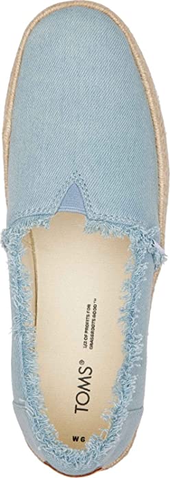 TOMS Valencia Platform Bleu Pastel Women Slip-On