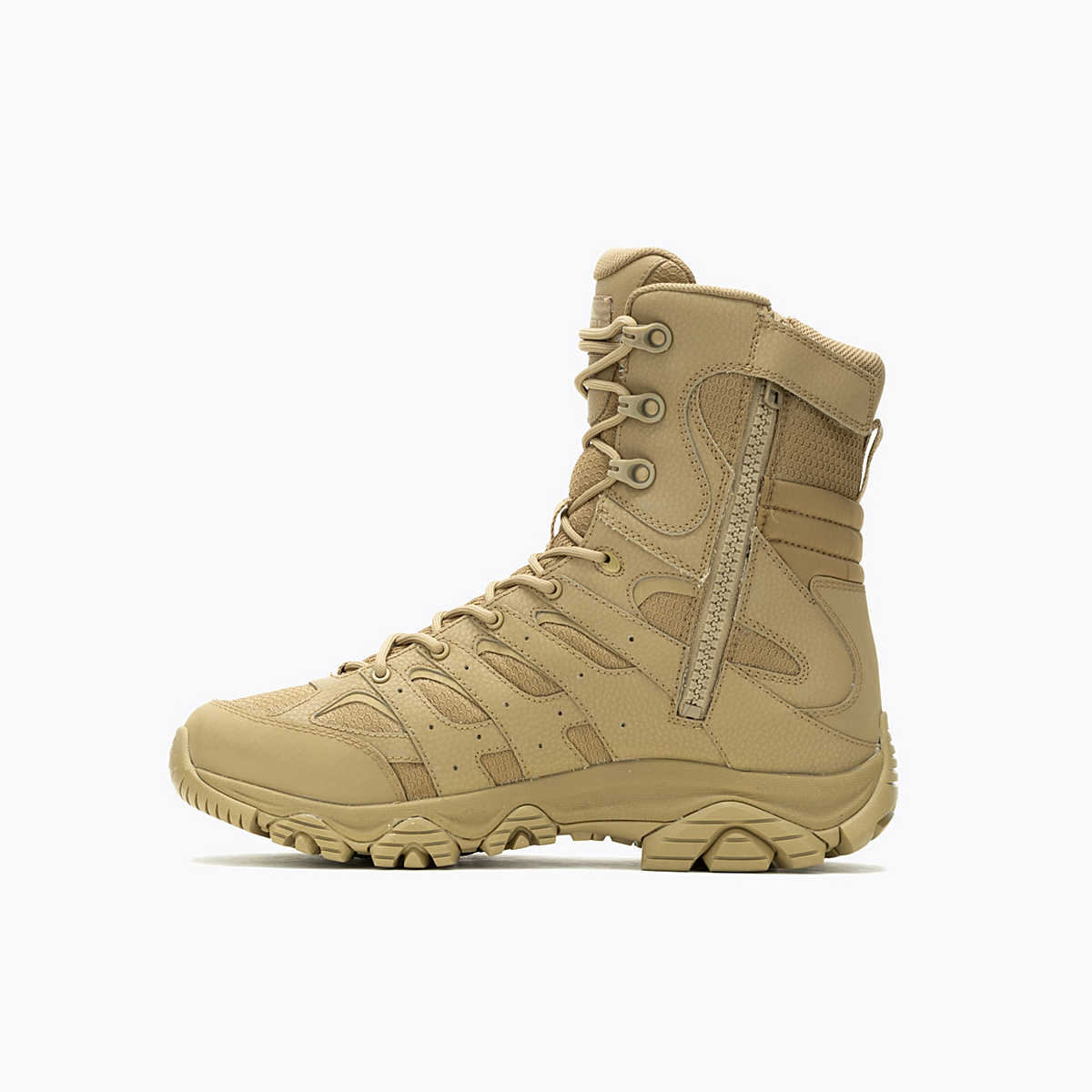 Merrell Men's Moab 3 8" Tactical Zip WP Wide Width Dark Coyote