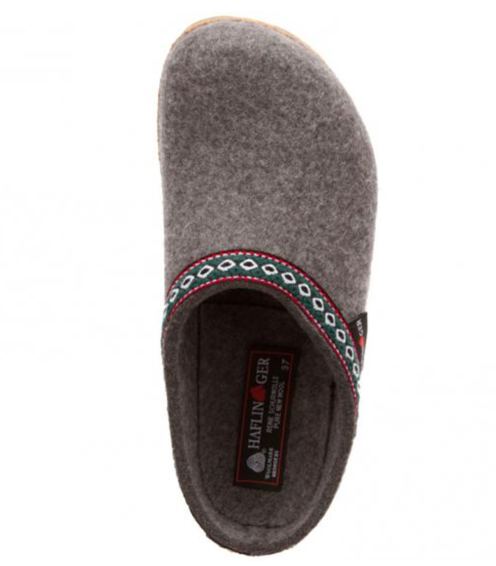 HAFLINGER GZ14 Classic Wool Grizzly Clog Grey