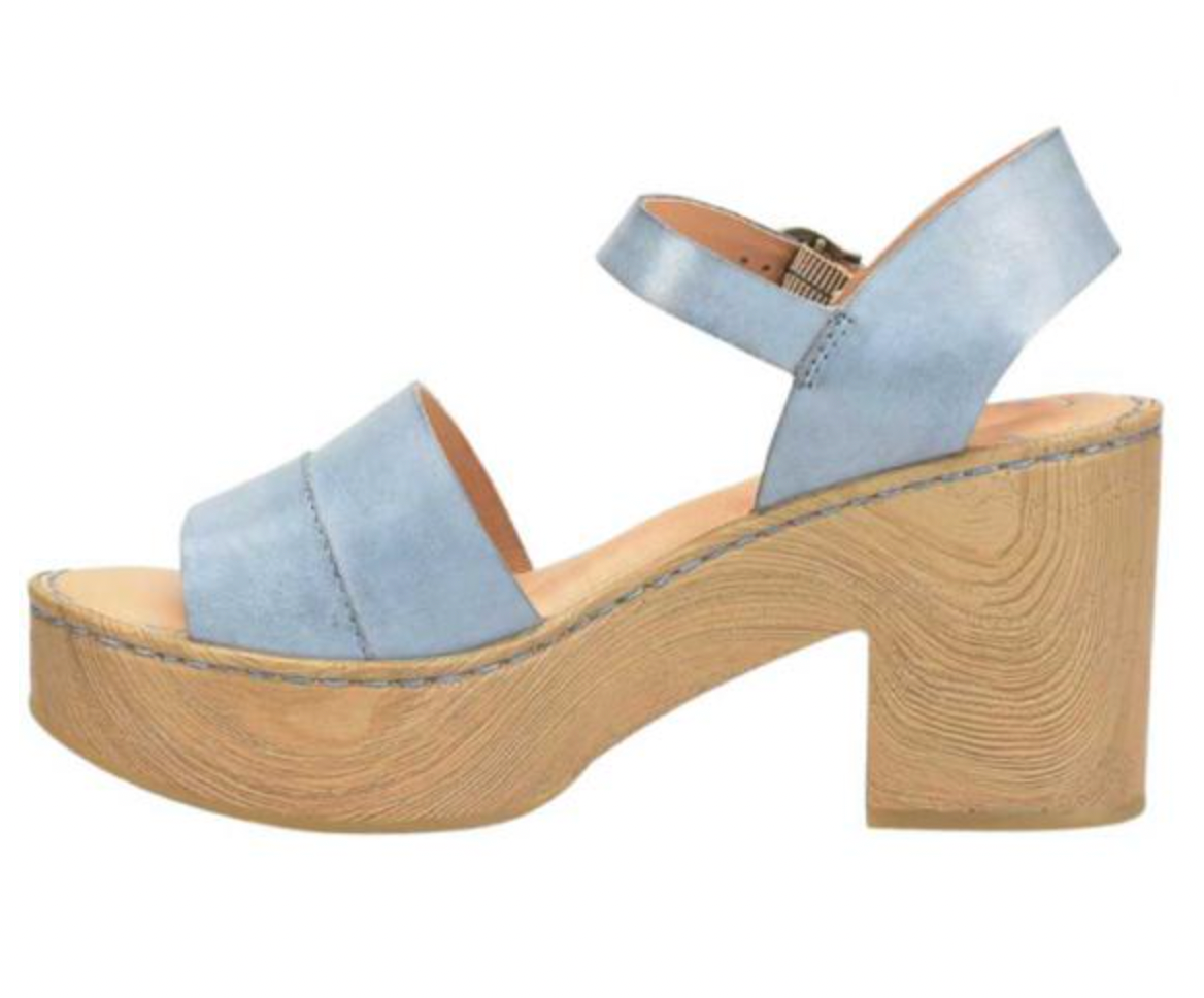 BORN Lucca Platform Sandal Dark Blue
