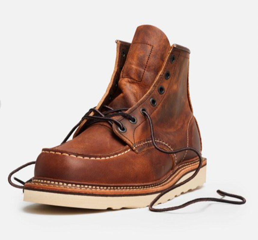 RED WING CLASSIC MOC MEN'S 6-INCH BOOT IN COPPER ROUGH & TOUGH LEATHER