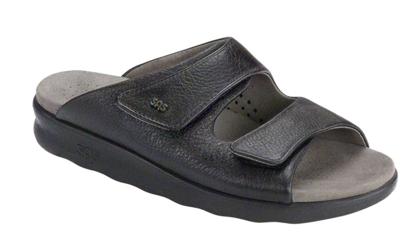 SAS Black Cozy Slide Sandal