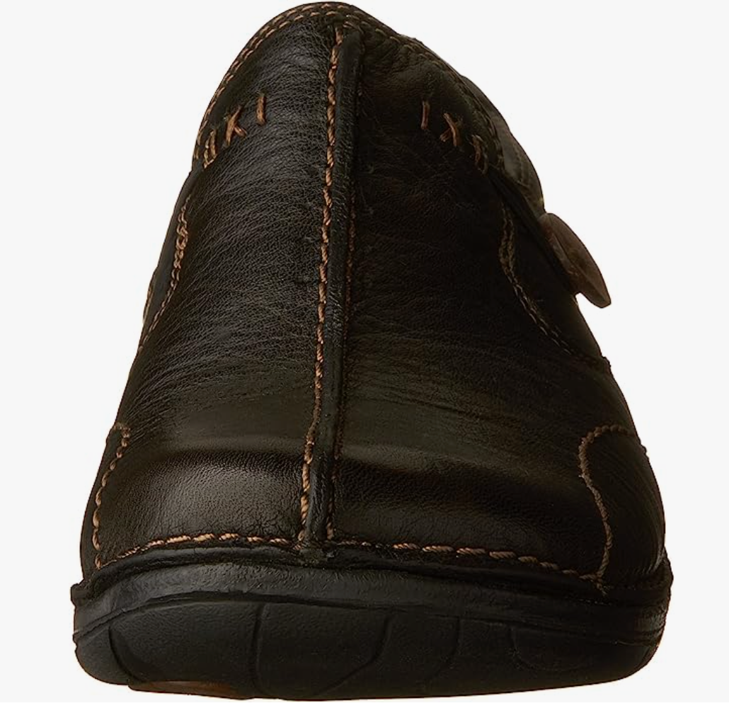 CLARKS Unstructured Un Loop Black Leather W