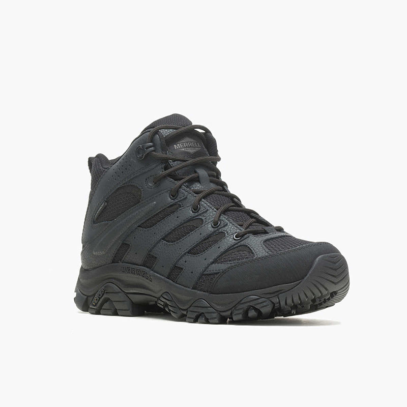 Merrell Men's Moab 3 Mid Tactical Waterproof Wide Width Black