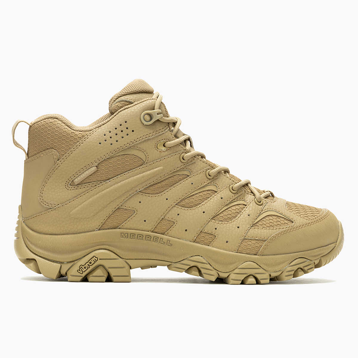 Merrell Men's Moab 3 Mid Tactical Waterproof Wide Width Dark Coyote