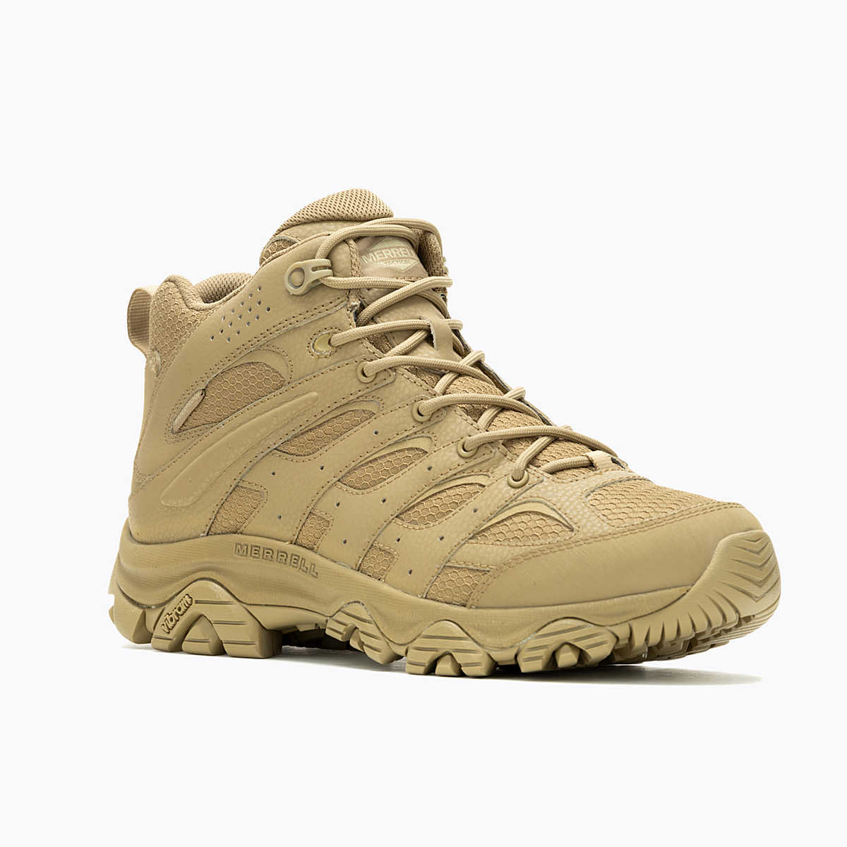 Merrell Men's Moab 3 Mid Tactical Waterproof Wide Width Dark Coyote