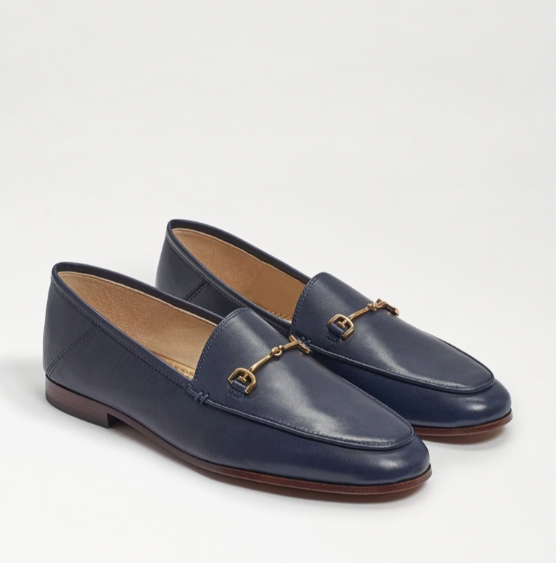 SAM EDELMAN Loraine Bit Baltic Navy Leather Women Loafer