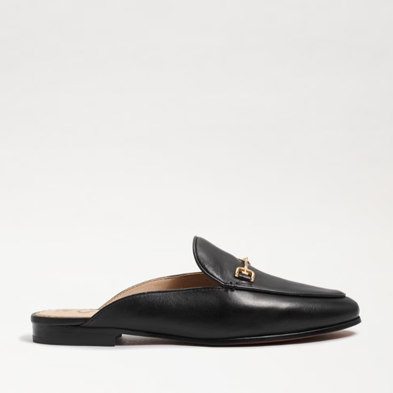 SAM EDELMAN Linnie Bit Black Leather Women Mule