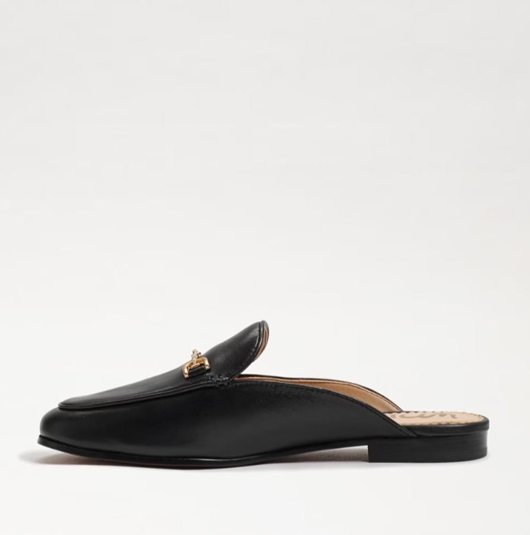 SAM EDELMAN Linnie Bit Black Leather Women Mule
