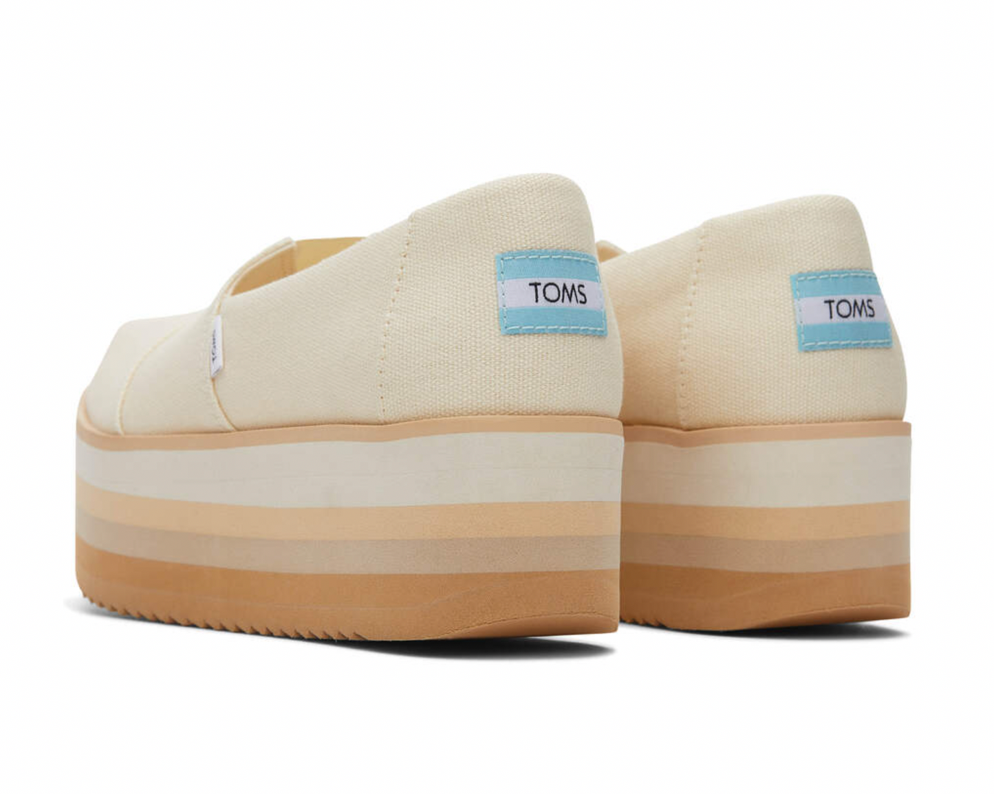 TOMS Alpargata Platform Natural Canvas Women Espadrille