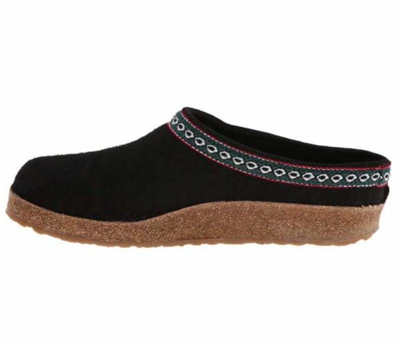 HAFLINGER GZ15 Classic Wool Grizzly Clog Black