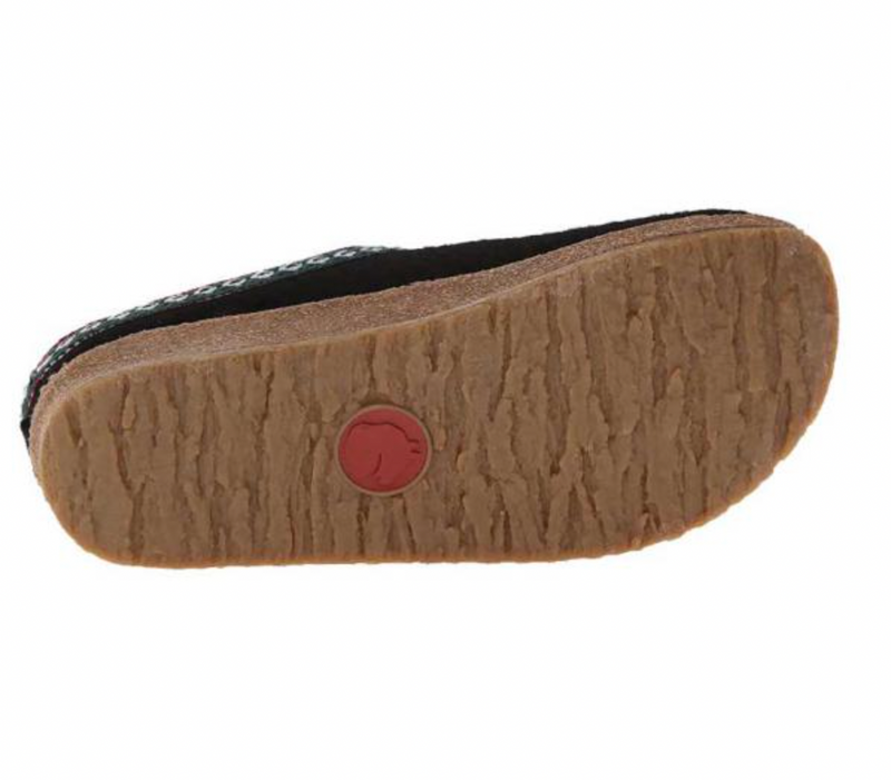HAFLINGER GZ15 Classic Wool Grizzly Clog Black