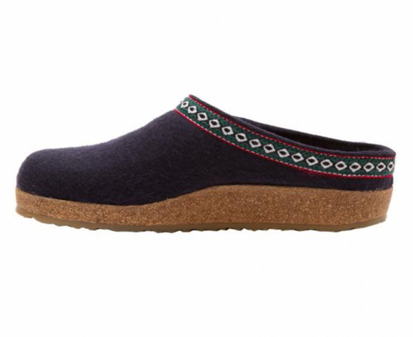 HAFLINGER GZ10 Classic Wool Grizzly Clog Navy