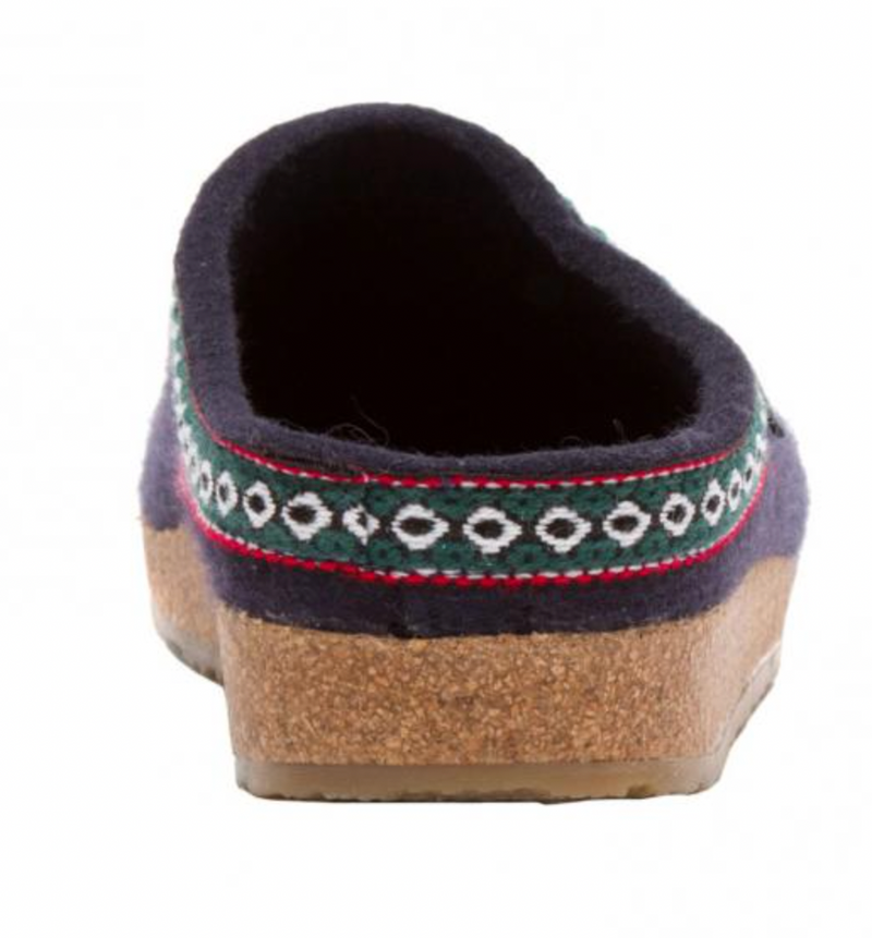 HAFLINGER GZ10 Classic Wool Grizzly Clog Navy