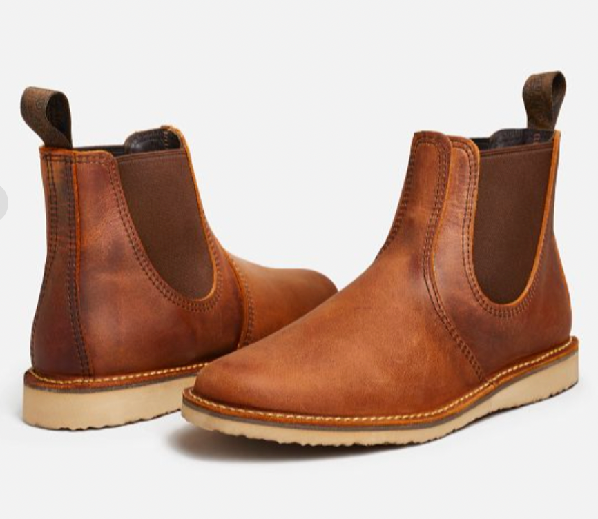 RED WING WEEKENDER CHELSEA MEN'S 6-INCH BOOT IN COPPER ROUGH & TOUGH LEATHER