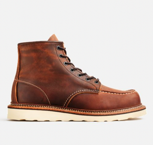RED WING CLASSIC MOC MEN'S 6-INCH BOOT IN COPPER ROUGH & TOUGH LEATHER
