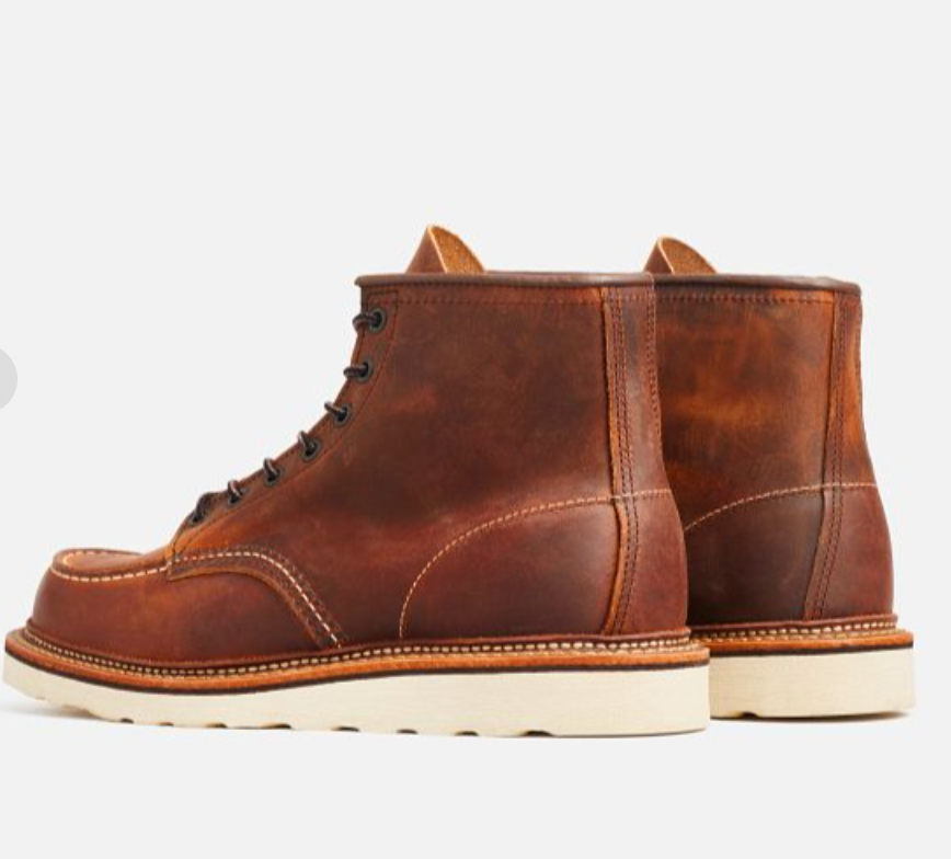 RED WING CLASSIC MOC MEN'S 6-INCH BOOT IN COPPER ROUGH & TOUGH LEATHER