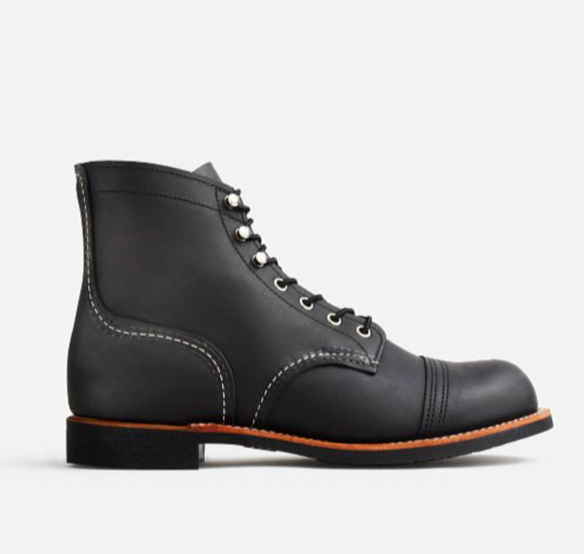 RED WING IRON RANGER MEN'S 6-INCH BOOT IN BLACK HARNESS LEATHER