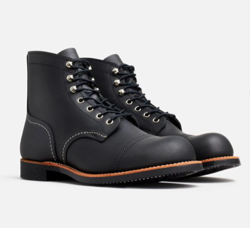 RED WING IRON RANGER MEN'S 6-INCH BOOT IN BLACK HARNESS LEATHER