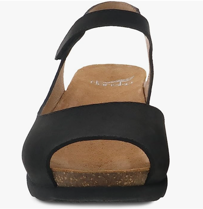 DANSKO Marcy Women's Cork Wedge Sandals Black