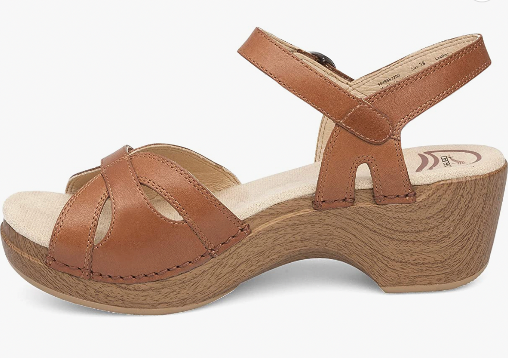 DANSKO SEASON Camel Full Grain Leather Sandals