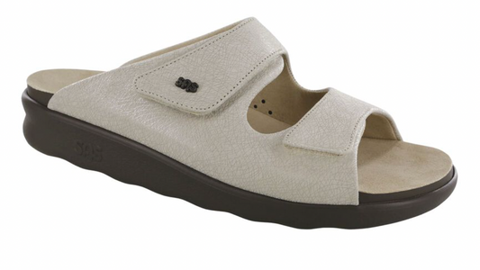 SAS Web Linen White Cozy Slide Sandal
