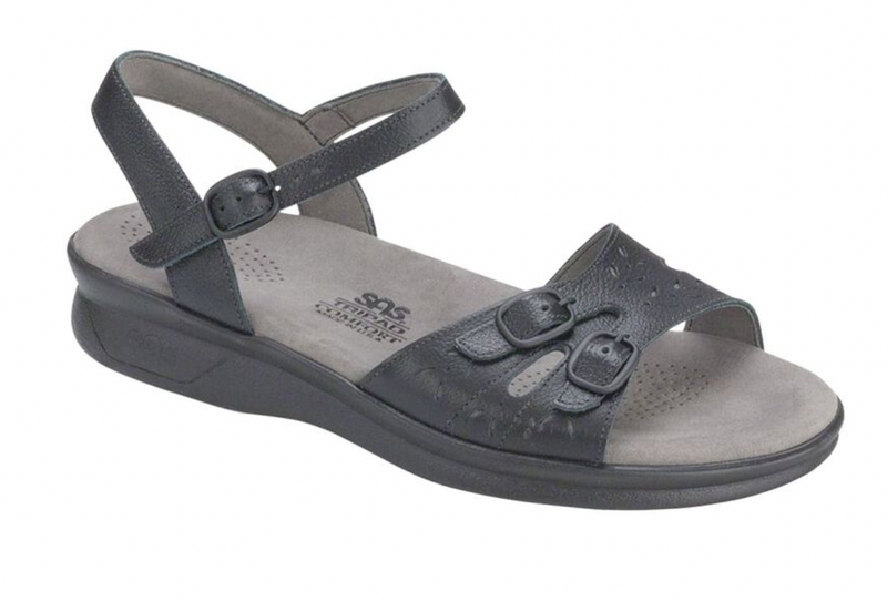 SAS Black Duo Quarter Strap Sandal W