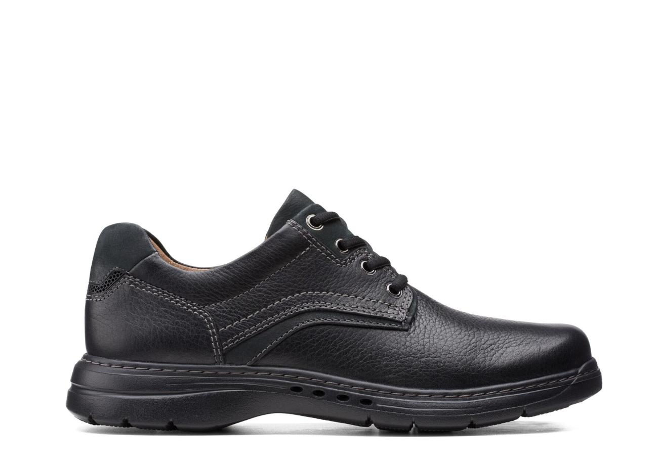 Clarks Men's Un Brawley Pace Black Leather 26151781