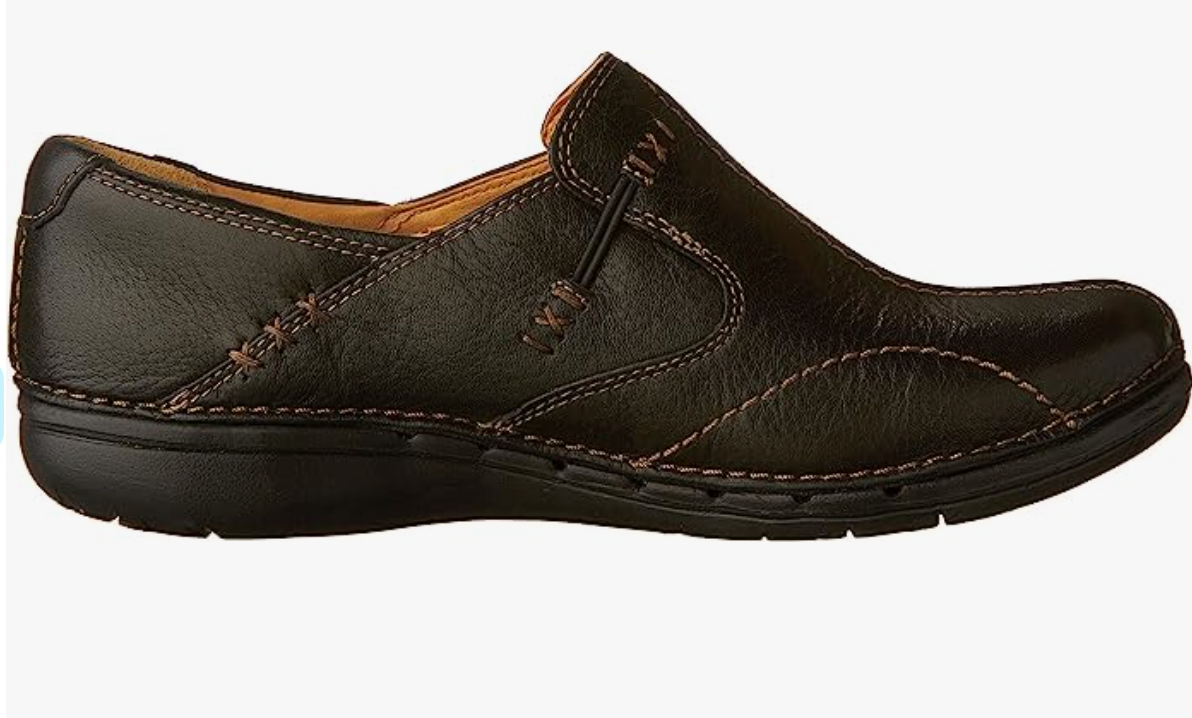 CLARKS Unstructured Un Loop Black Leather M