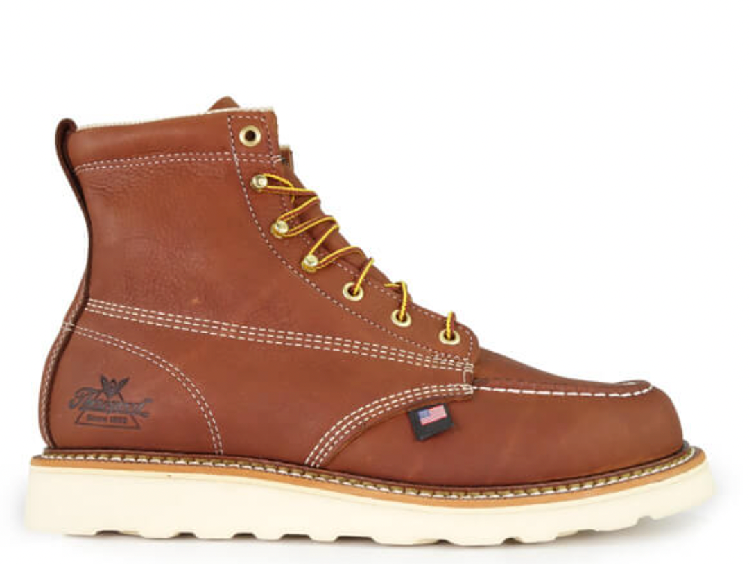 Thorogood AMERICAN HERITAGE – 6″ TOBACCO MOC TOE – MAXWEAR WEDGE™ 2E