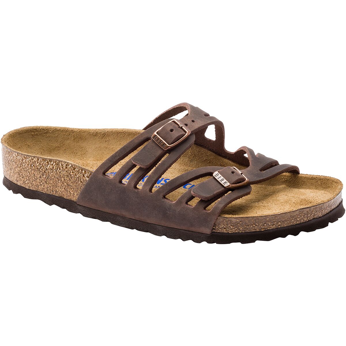 Birkenstock Granada Soft Footbed Leather Narrow Sandal Tobacco Oiled Leather